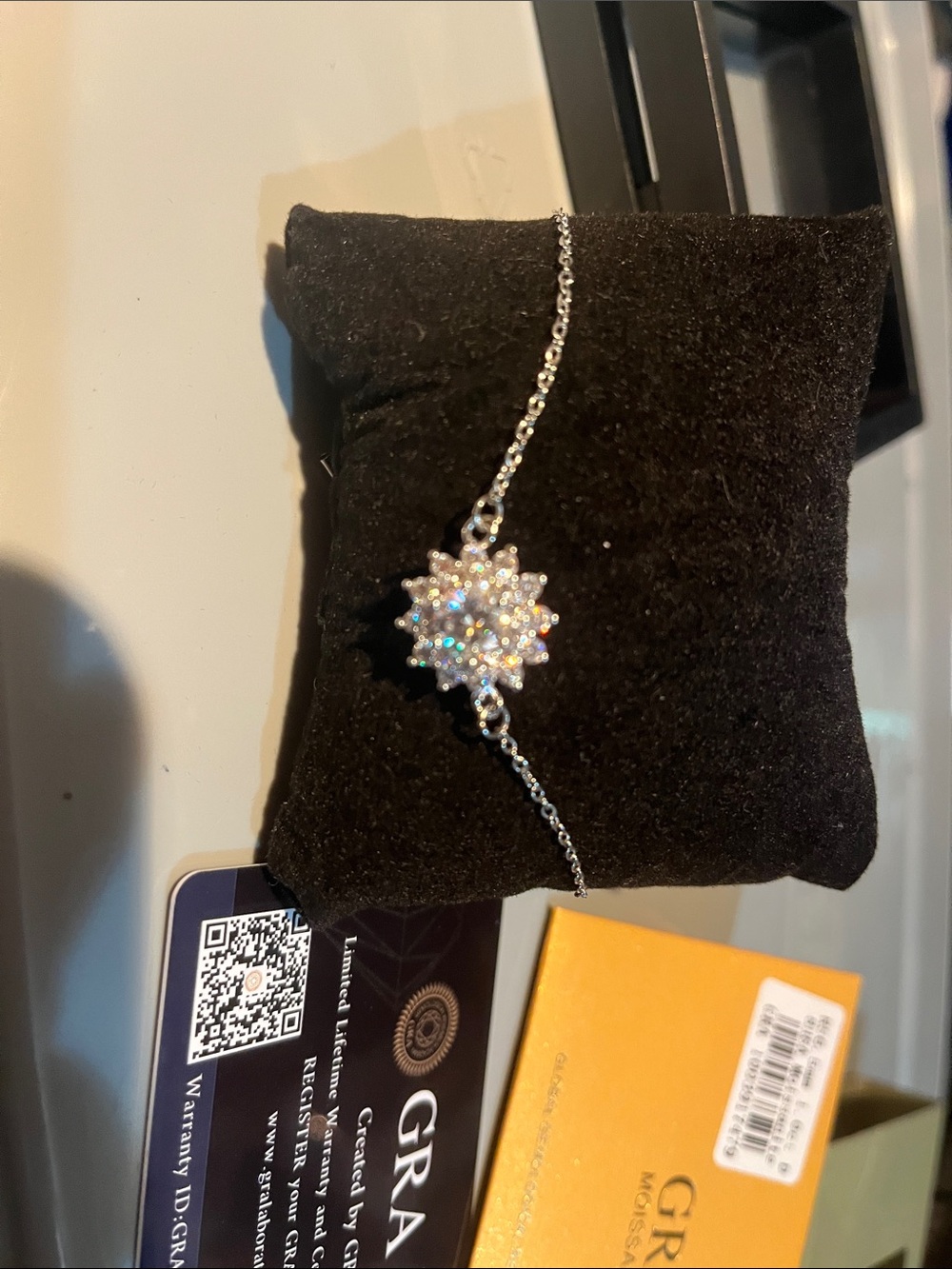 Sparkling Snowflake Bracelet - Clear Crystal Accent